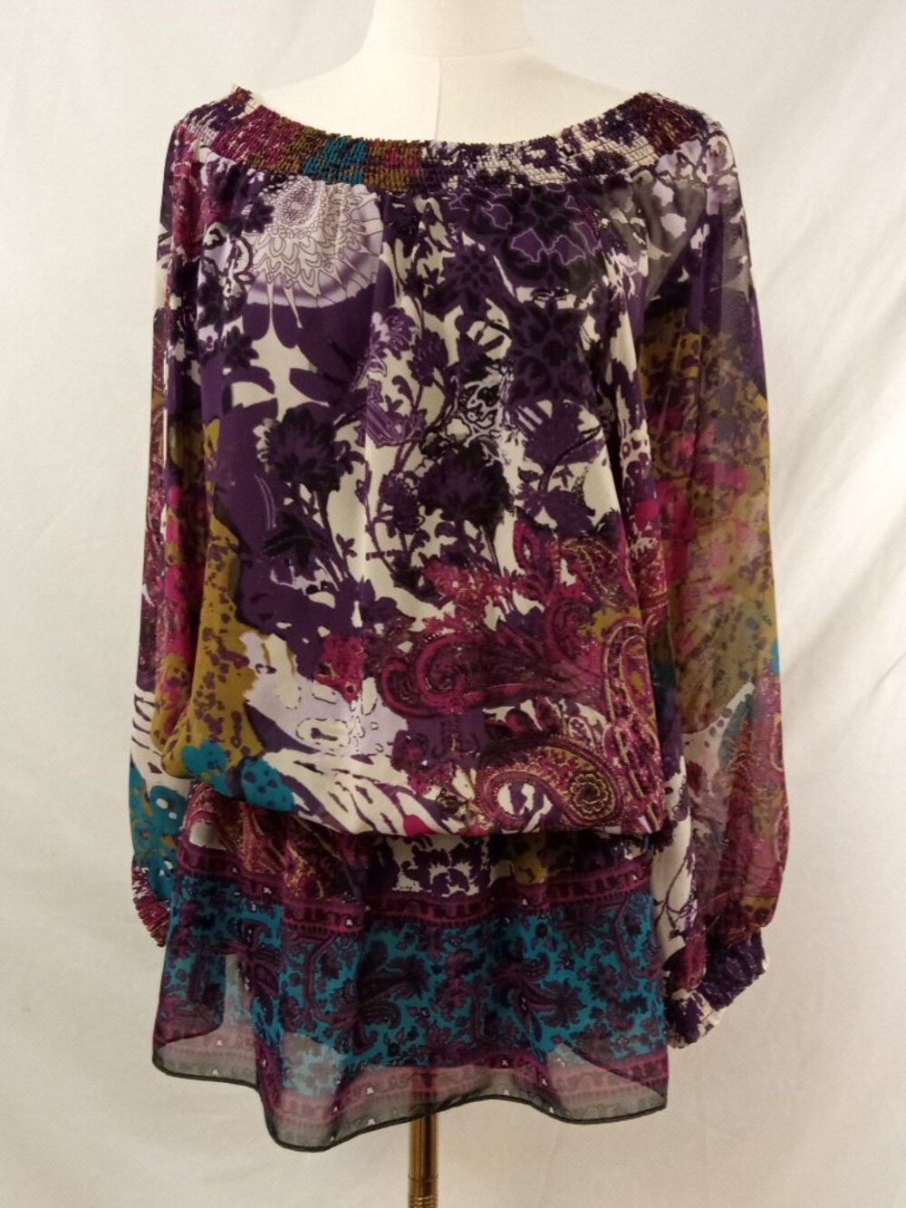 Ice Women's Purple, Green, Blue Tunic Size Extra Large